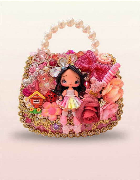 Handmade Decorated Mini Handbag - Doll Collection