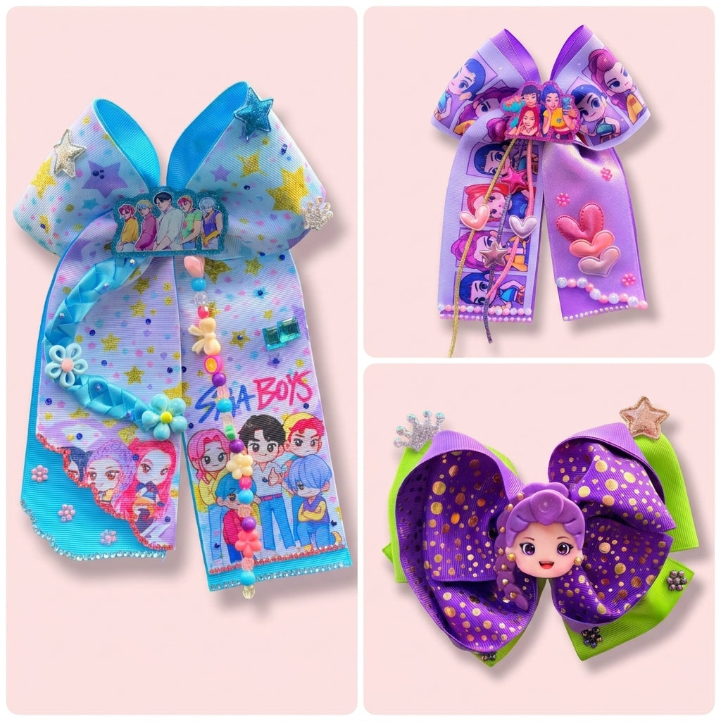 Lazos Decorativos Artesanales para el Cabello - Colección Hada